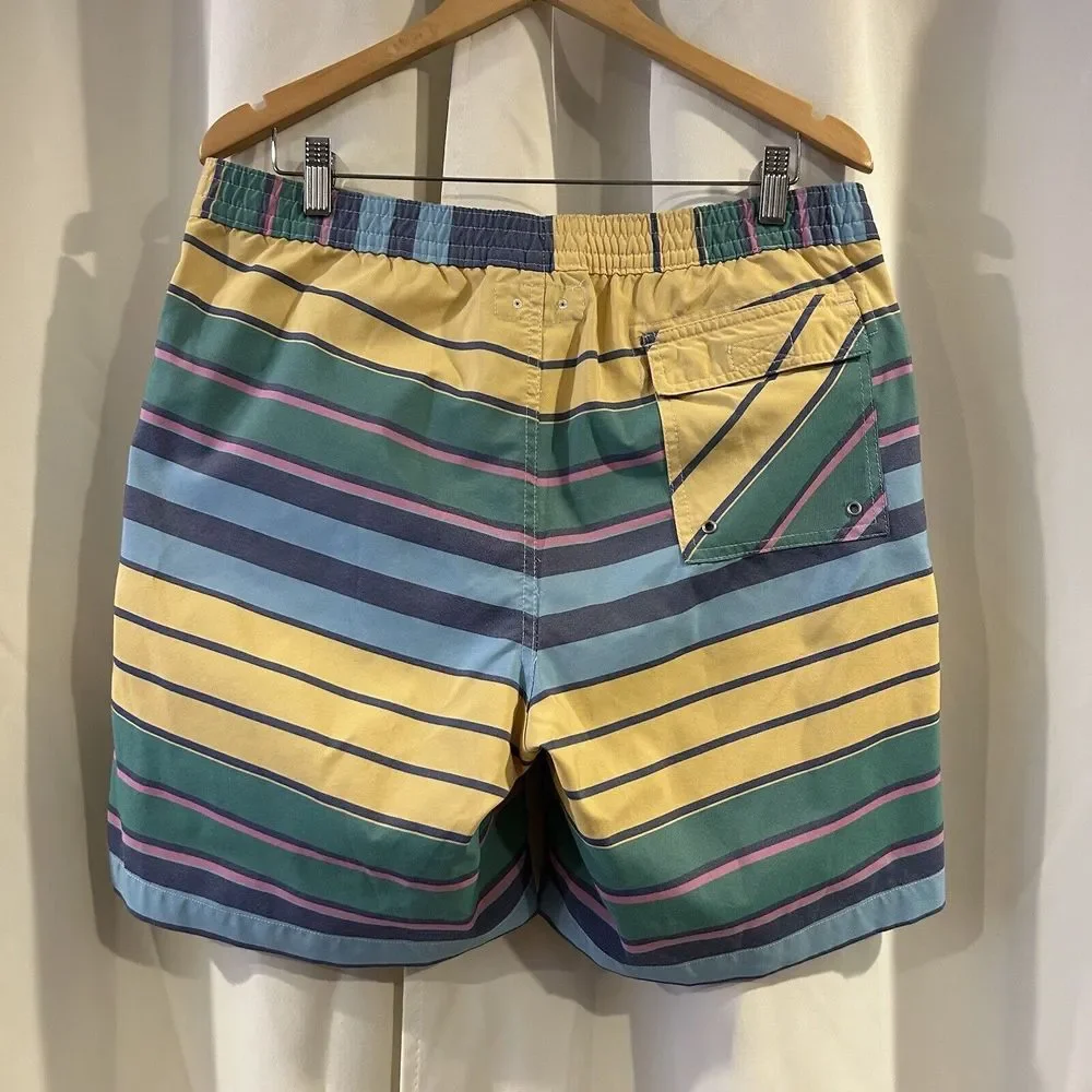 BROOKS BROTHERS SWIM TRUNKS SHORTS STRIPED Men's Size Medium‎